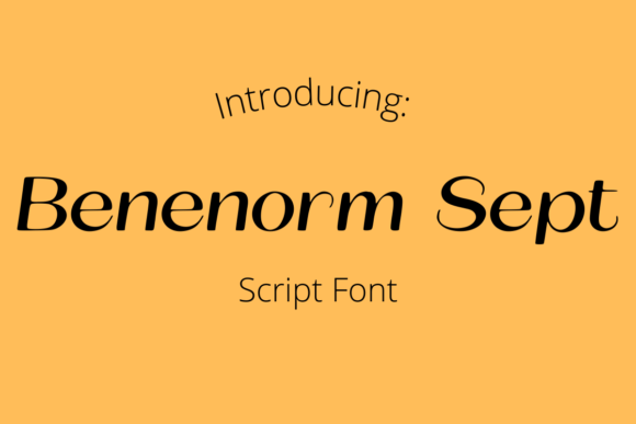 Benenorm Sept: A Friendly Font for Business