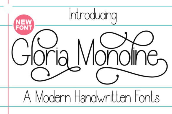 Gloria Monoline: A Handwritten Font for Web Design