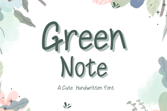 Green Note: A Handwritten Font for Creative Projects