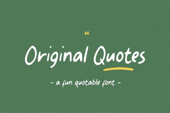 Original Quotes Font Review