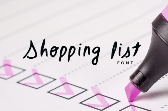 Shopping List Font for Creative Design