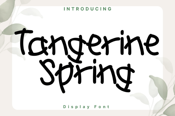 Tangerine Spring: A Handwritten Script for Real Projects